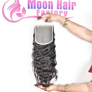Cheveux humains indiens Remy bouclés naturels, 32 pouces, avec closure en dentelle, double trame, boucles définies, texture douce et dense - Product Image 4