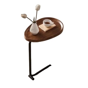 Table basse nordique en gros avec plateau circulaire en bois et pieds en métal, assemblage facile, personnalisable - Product Image 6
