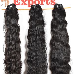 Venta al por mayor 100% Raw Temple Virgin Extensiones de cabello indio Mejor calidad Paquetes de trama doble con estilo de onda natural Cutícula alineada - Product Image 5