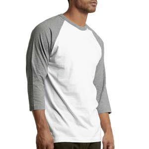 Fashion Men O Neck Raglan T Shirts Contrast Color Pullover Baseball Tops Custom Logo Casual Daily Wear Wholesale <b>Tshirts</b> for Men - Product Image 5