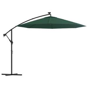 Parasol solaire suspendu avec tissu en polyester vert et métal, diamètre 118,1 pouces - Product Image 2