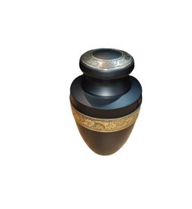 Black Fiberglass Cremation Urn Personalized <b>Keepsake</b> <b>Ashes</b> Memorial Urn Decorative Family Funeral Supply - Product Image 1