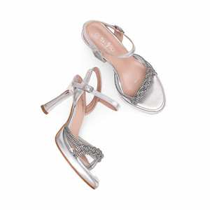 Sandalia de tacón elegante de plata para novia modelo FN5949 - Product Image 1