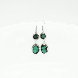 Wholesale <b>Silver</b> Oxidized Plated Round and Oval Quartz Gemstone <b>Dangle</b> <b>Earrings</b> | 925 Sterling <b>Silver</b> Designer Jewelry - Product Image 4