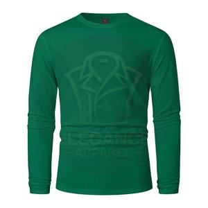 Trendy Casual Full Sleeve <b>Shirts</b>, Stylish Slim Fit Long Sleeve Tops Wholesale Best Price Product Solid Green Color <b>Men</b> <b>T</b>-<b>Shirts</b> - Product Image 2