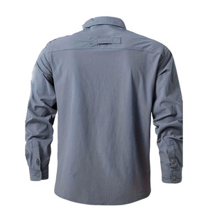 Chemises pour hommes de haute qualité, chemises décontractées à manches longues avec plusieurs poches, design personnalisable pour l'automne - Product Image 2