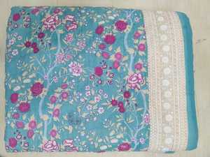 Cotton Hand Block Printed Quilt Traditional Indian Handmade Bedspread Lightweight <b>Comfort</b> Blanket Export Quality Supplier - Product Image 3
