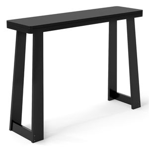 Consolle stretta salvaspazio in stile tradizionale da 43 pollici, in legno massello di gomma e pino nero, per ingressi e corridoi di piccole dimensioni, arredamento per la casa - Product Image 2