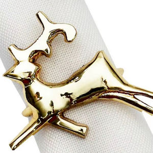 Juego de Servilleteros de Metal con Acabado Dorado para una Decoración Elegante de Mesa de Boda - Product Image 1