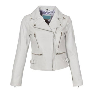 Nouvelle arrivée : veste en cuir véritable respirante pour femme, logo personnalisé, motif uni, rembourrage en coton teint, hiver - Product Image 3