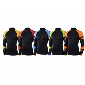 T-shirt de sport à manches longues pour homme, compression, imprimé par transfert thermique, personnalisable, séchage rapide, fitness et entraînement, Rash Guard OEM - Product Image 6