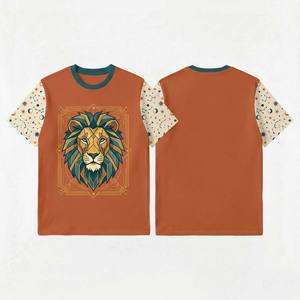 T-shirt pour homme imprimé avec un motif, manches courtes, coton premium, tee-shirt moderne, graphisme urbain, mode masculine - Product Image 4