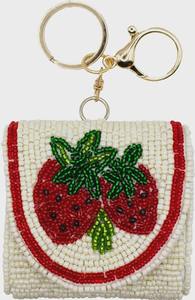 Porte-clés brodé de perles fait main, look tendance, perles colorées, artisanat de qualité supérieure - Product Image 4