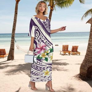 Conjunto Puletasi Samoano con Diseño Tribal Polinesio 2026, Conjunto de Dos Piezas de Top y Falda para Mujer Talla Grande Ptaha - Product Image 4