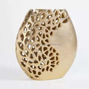 Jarrón de Flores de Metal de Diseño de Alta Calidad, Moderno, Hecho a Mano, Ecológico, Decorativo, de Tamaño Personalizado para Decoración del Hogar, Azora Industries - Product Image 3