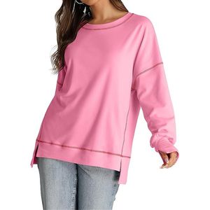 Sweat-shirts chauds d'hiver pour femmes, vêtements de sport décontractés avec logo, hauts amples noirs / pull - Product Image 5