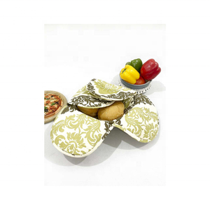 Blue Floral 100% Cotton Embroidered Eco-Friendly Farmhouse Kitchen Organizer Washable Dining Table <b>Bread</b> <b>Basket</b> Wholesale - Product Image 3
