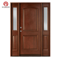 Porte de Villa en Bois Massif, Modèles de Portes Doubles Extérieures, Design Moderne Classique, Cadres Finis Naturels, Isolation Phonique pour Appartement, ISO 9001