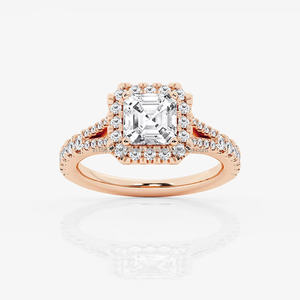14k Or Blanc Vintage Style Femmes Fiançailles/Anniversaire De Mariage Asscher Cut Lab Créé Prong Setting IGI Certified Jewelry - Product Image 3