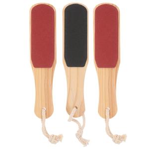 Raspador de pies con mango de madera, removedor de callos de doble cara, herramienta para el cuidado de los pies, para eliminar la piel dura y muerta - Product Image 5