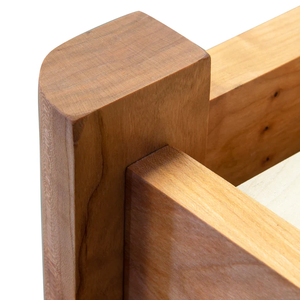 Contemporary KD Flat Pack Bed Foundation | Exposed <b>Post</b> Solid Wood Bedroom Furniture India - Product Image 3