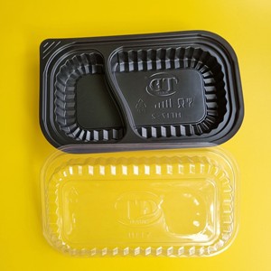 Venta directa de fábrica: Contenedor de plástico desechable para alimentos con 1-2-4 compartimentos y tapa, color negro, para llevar. Nuevas ideas de productos 2026. - Product Image 2