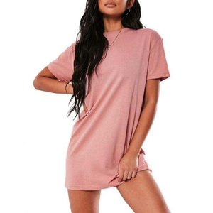 Women's Oversized T-<b>Shirt</b> Dress – <b>Y2K</b> Korean Fashion | Loose Fit Mini Tee Dress | Custom Logo Summer Wear - Product Image 6