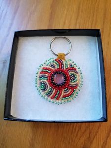 Luxury Handmade Beaded Embroidery <b>Keychain</b> Stylish Purse Charm Key Holder Elegant Hand Embroidered Eco-Friendly MD HANDICRAFTS - Product Image 4