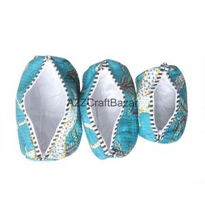 Ensemble de trousses de voyage légères en coton durable à motif pompon et fermeture éclair - Écologiques et réutilisables - Petites/Moyennes/Grandes tailles pour rangement de maquillage - Product Image 4