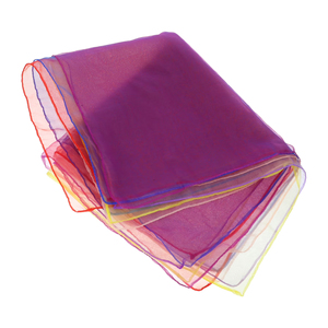 Écharpe en soie pour la danse et les instruments de musique des enfants, éducation précoce, 60x60/40x50cm, multicolore, lot en vrac - Product Image 5