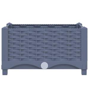 กระถางปลูกพืชแบบยกพื้นขนาดเล็ก ทนทาน สีฟ้าเทา ทำจากโพลีโพรพิลีน (PP) - Product Image 3