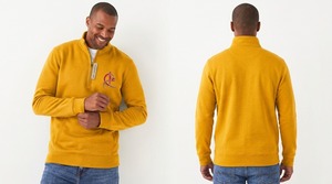 Sudadera de Forro Polar Amarillo para Hombre, con Media Cremallera, Logotipo Bordado, Corte Regular, Informal, Verano, Secado Rápido, Transpirable - Product Image 5