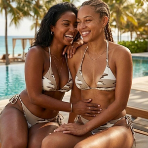 Commando Camo <b>Bikini</b> Customized Women's OEM Backless Two-Piece <b>Bikini</b> Swimsuit - Product Image 4