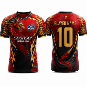 Camiseta de Fútbol Moderna al por Mayor, Malla de Poliéster de Alta Calidad, Secado Rápido, Flujo de Aire, Flexible, Duradera, Excelencia Deportiva - Product Image 1