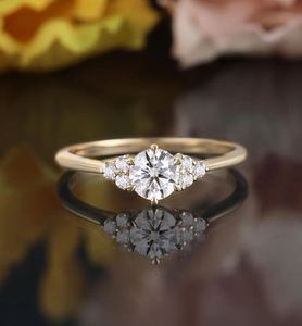 Unique Cluster Moissanite <b>Ring</b> <b>925</b> Sterling <b>Silver</b> Wedding Anniversary Bridal Engagement Gift Elegant Sparkling <b>Ring</b> - Product Image 3