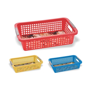 Modern <b>Rectangular</b> PP Plastic Eco-Friendly <b>Storage</b> <b>Basket</b> Handles Ventilated Design 5mm for Kitchen Food <b>Storage</b> Vegetable - Product Image 5
