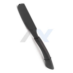 Rasoir professionnel japonais en acier inoxydable avec manche droit et poignée en silicone noir pour rasage corporel et bikini – Vente en gros pour salons - Product Image 2