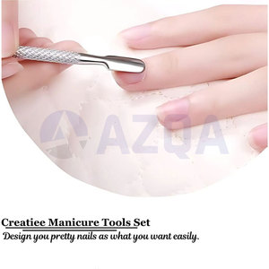Stainless Steel Double End Nail Cuticle Pusher And Remover <b>Tool</b> For Professional Manicure <b>Pedicure</b> And Nail Care - Product Image 5