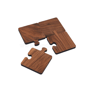 ชุดจานรองแก้วไม้ธรรมชาติทรงสี่เหลี่ยม ดีไซน์ใหม่ แผ่นรองแก้วไม้ - Product Image 6