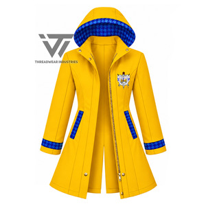 Vêtements de sororité Sigma Gamma Rho en gros, veste de pluie à capuche en pied-de-poule pour femmes, veste coupe-vent personnalisée brodée pour l'extérieur - Product Image 1