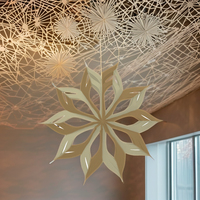 Étoile en papier nid d'abeille suspendue de 12 pouces de hauteur pour décorations murales de Noël