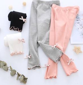 Leggings Vintage 100% Algodón para Niñas con Lazo - Pantalones Largos Transpirables para Bebés - Product Image 6