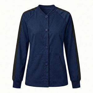 Veste médicale à prix d'usine pour femme, uniforme d'infirmière à boutons-pression, manteau de réchauffement, veste de travail personnalisée OEM style sportif pour hôpital - Product Image 5