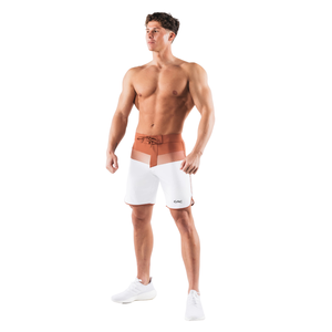 Men's Logo Left <b>Sleeve</b> High Elastic Waist Drawstring <b>Board</b> Shorts Polyester/Cotton Quick Dry Breathable Casual Swim Trunks - Product Image 1