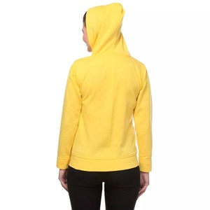 Veste à capuche style sport d'été pour femme Sweat à capuche doublé zippé à deux panneaux en jaune et bleu - Product Image 3