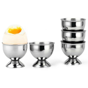 Porta Huevos de Acero Inoxidable de Alta Calidad con Logotipo Personalizado, 2 Piezas, para Huevos Cocidos, para la Mesa del Desayuno y la Cena - Product Image 4