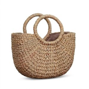 Sac de plage en jonc de mer tressé à la main, durable, en fibres naturelles, organisateur écologique, décoration intérieure, vente en gros, fabriqué au Vietnam - Product Image 1