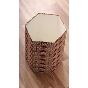 Cubo de basura decorativo de papel con estampado único hecho a mano en India, cubo de basura de cartón impreso para el hogar, almacenamiento de basura para el hogar - Product Image 6