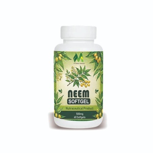 NEEM SOFTGEL Herbal Plant Extract Softgel Capsules with Botanical <b>Blend</b> Formula in Premium <b>Bottle</b> Packaging for Herbal product - Product Image 1