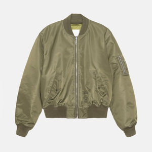 Chaqueta Bomber Casual de Invierno para Hombre con Logotipo Personalizado, Transpirable, de Alta Calidad, Manga Larga, Estilo Urbano, Cuello Alto con Capucha y Letras Luminosas - Product Image 1